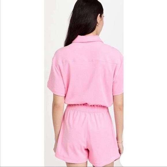 “Barbie” Good American terry pink romper (med) - Picture 2 of 6